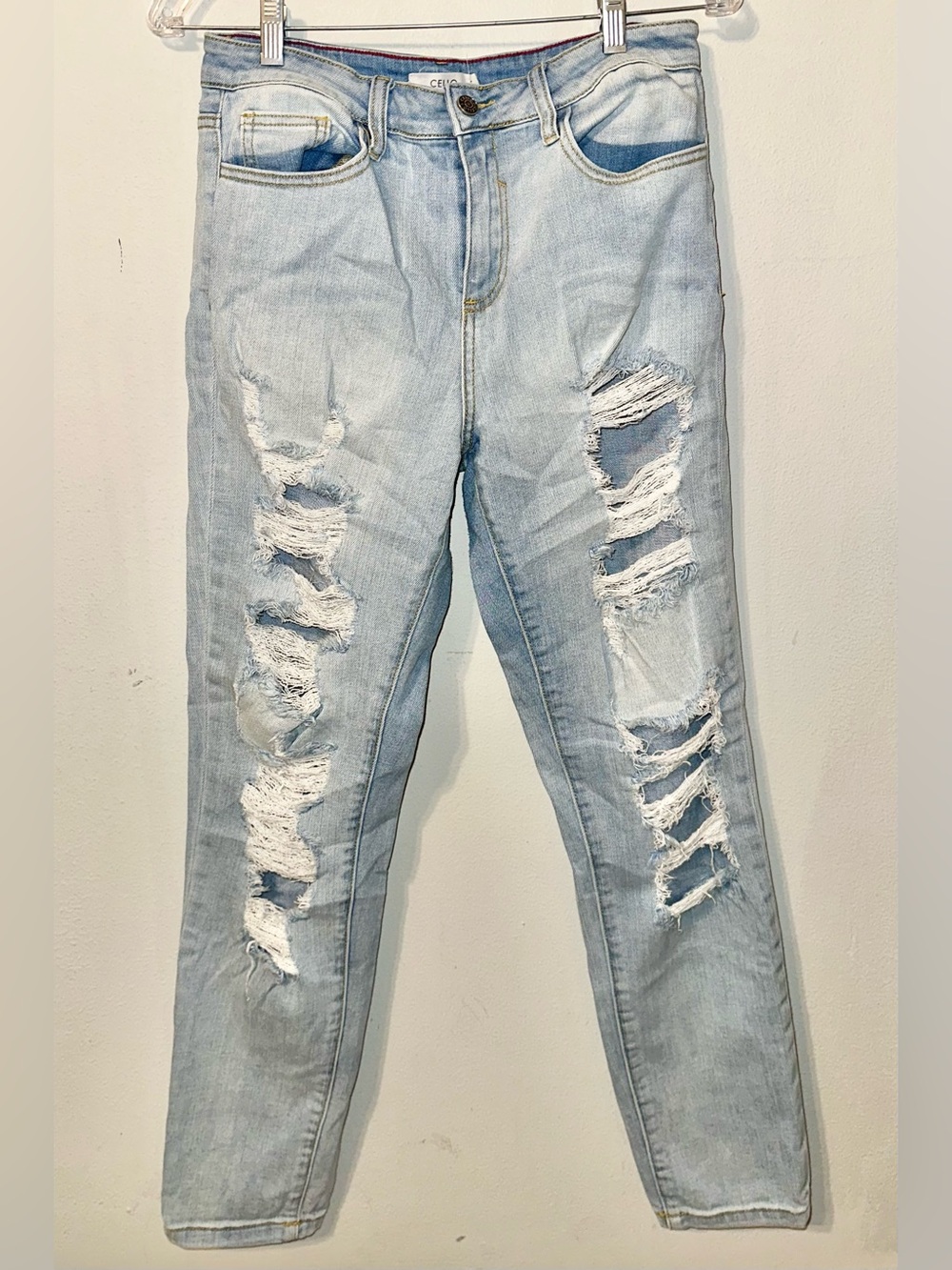Cello Light Blue Distressed Jeans